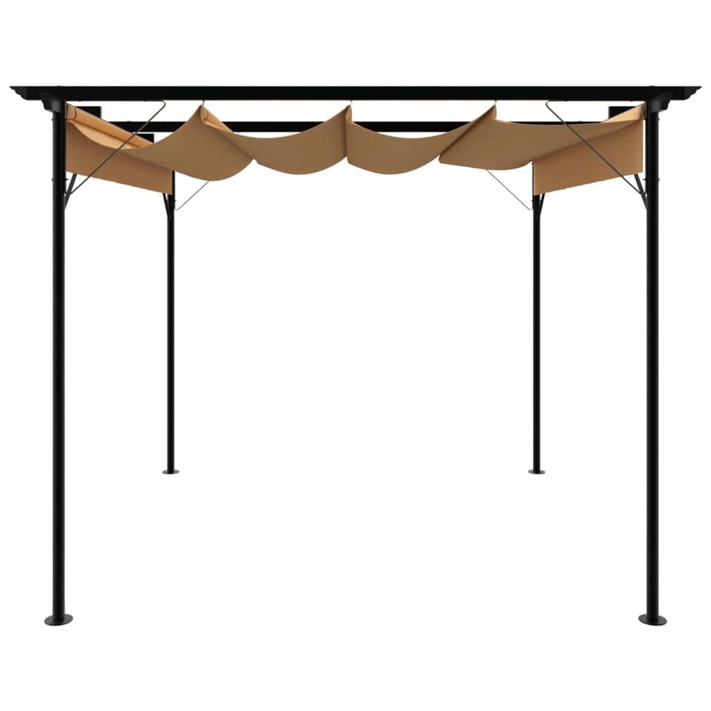 Pergola con Tetto Retrattile Talpa 3x3m in Acciaio 180 g/m²