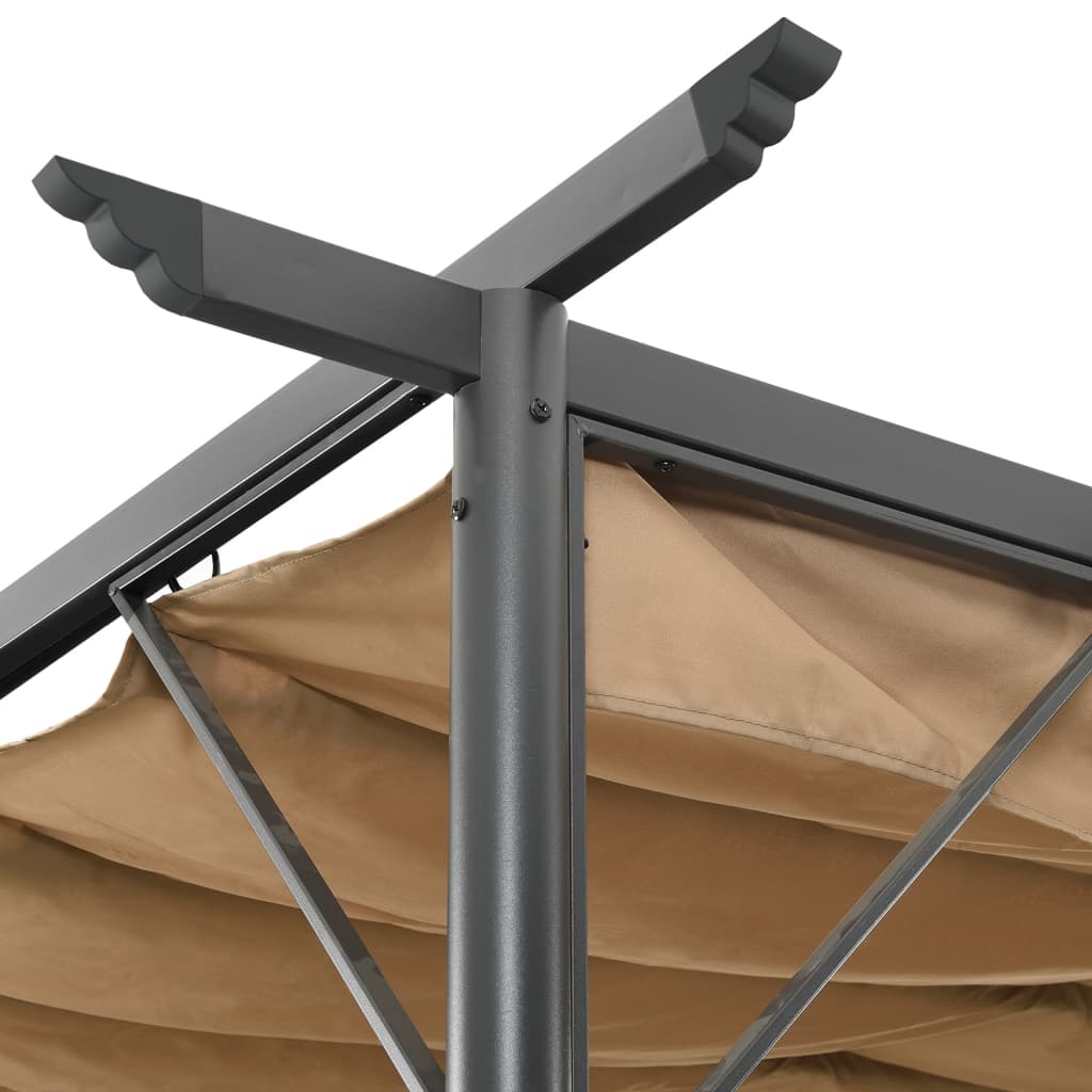 Pergola con Tetto Retrattile Talpa 3x3m in Acciaio 180 g/m²