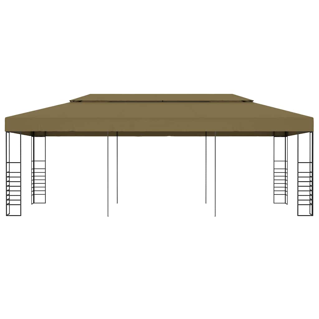 Gazebo da Giardino 6x3x2,7 m Grigio Talpa 180 g/m²