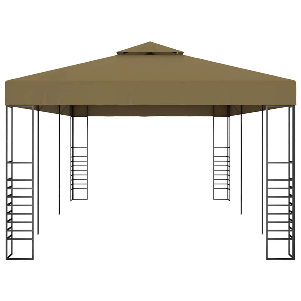 Gazebo da Giardino 6x3x2,7 m Grigio Talpa 180 g/m²