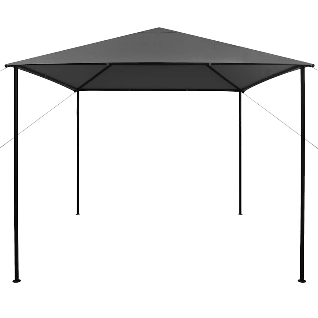 Gazebo 3x3 m Antracite in Tessuto e Acciaio 180 g/m²