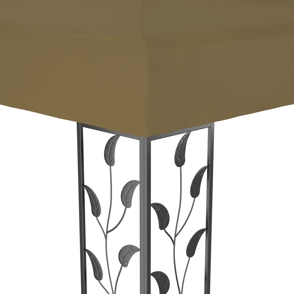 Gazebo con Tetto Doppio 3x4 m Grigio Talpa 180 g/m²