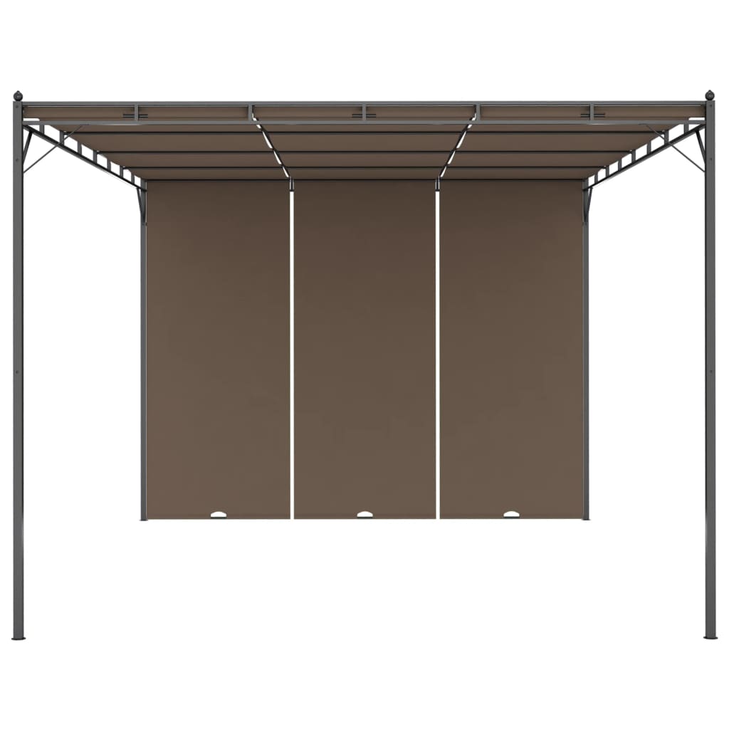 Gazebo da Giardino con Tenda Laterale 4x3x2,25 m Talpa