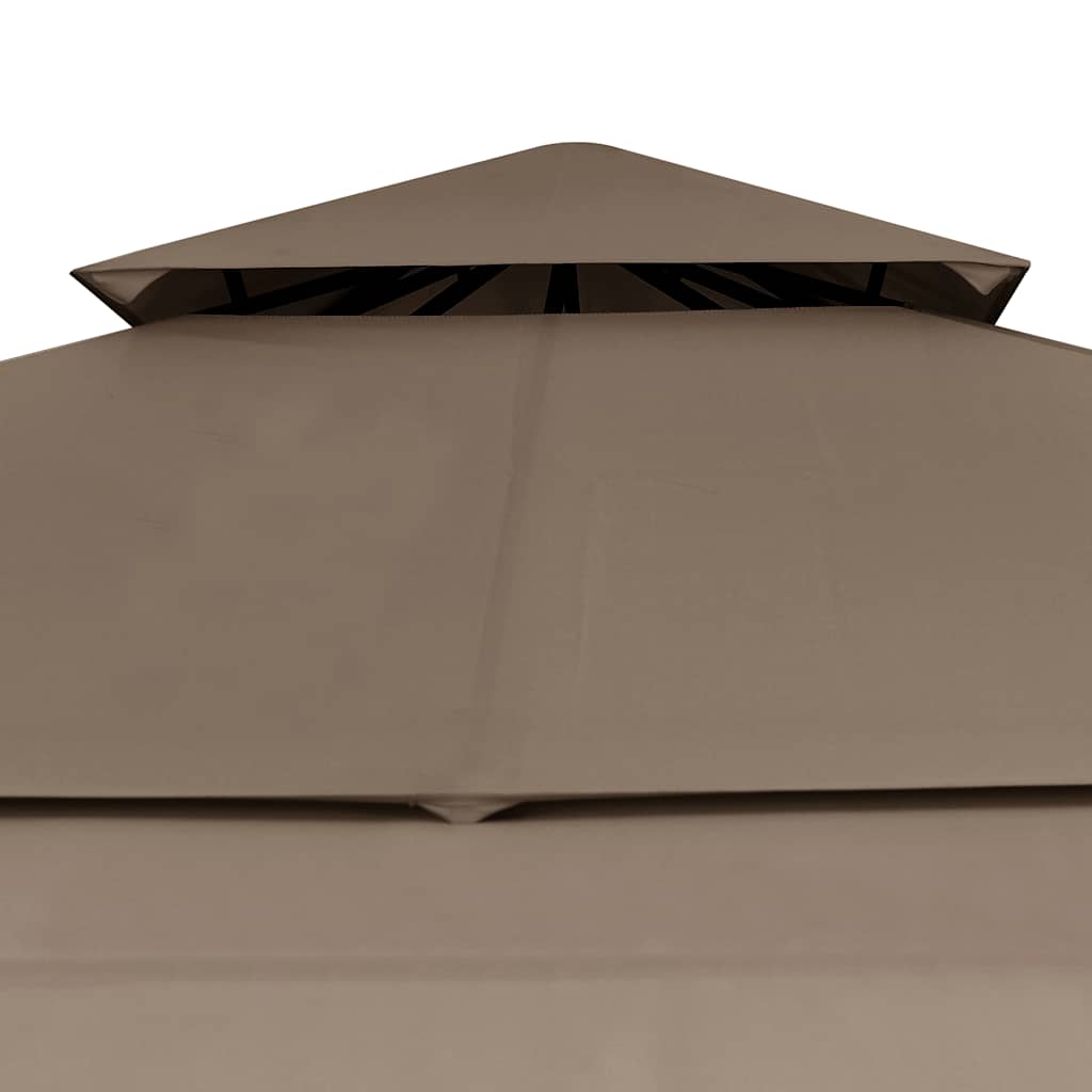 Gazebo Tetto Doppio Estendibile 3x3x2,75m Grigio Talpa 180g/m²