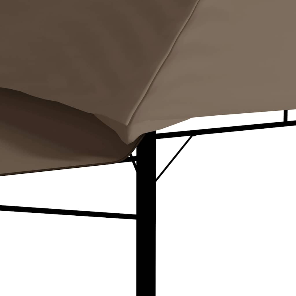 Gazebo Tetto Doppio Estendibile 3x3x2,75m Grigio Talpa 180g/m²