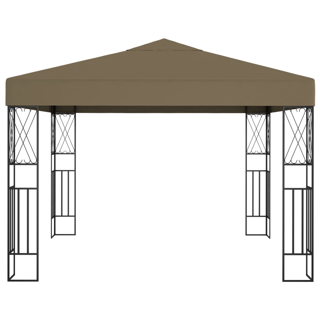 Gazebo 3x3 m Grigio Talpa in Tessuto