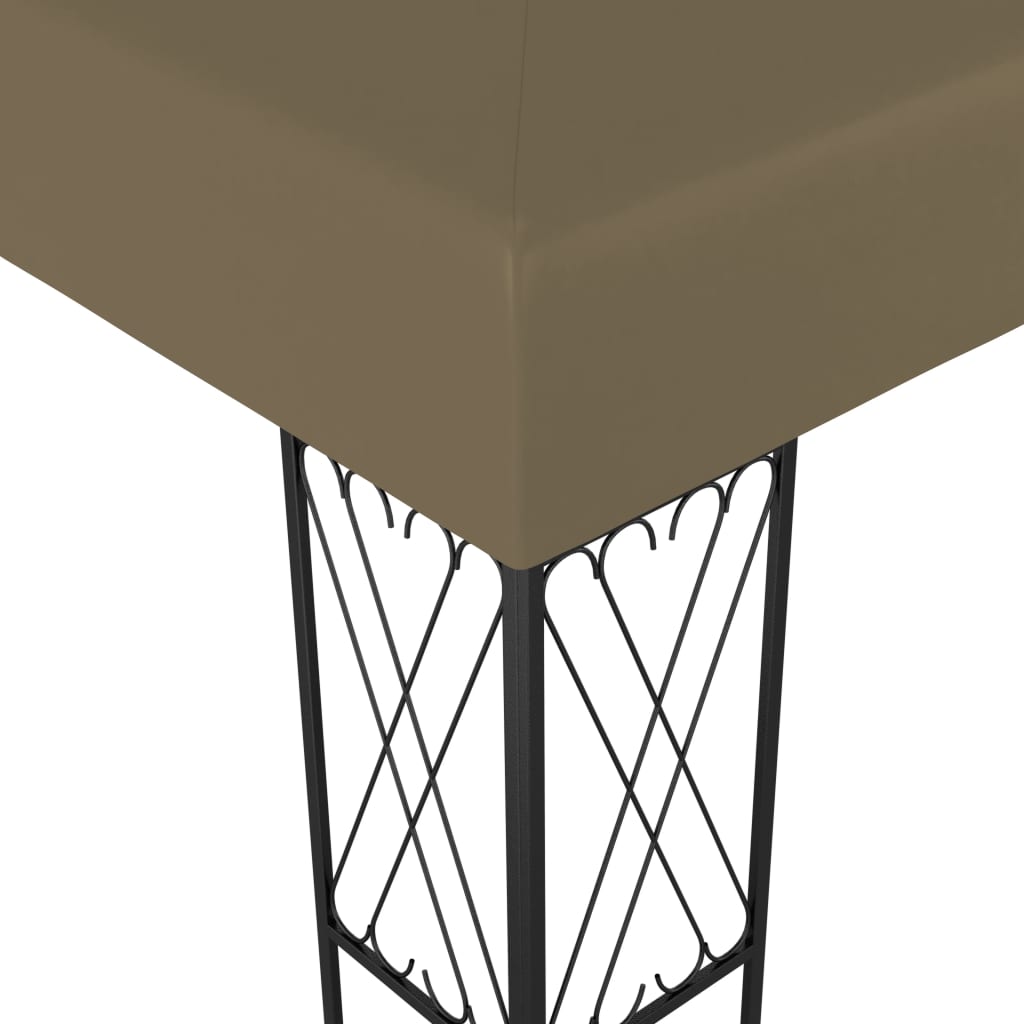 Gazebo 3x3 m Grigio Talpa in Tessuto