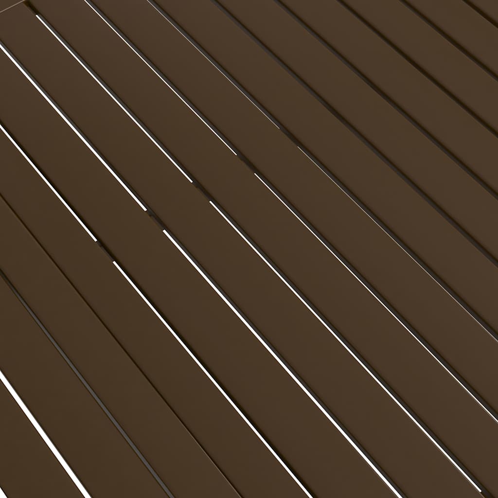 Tavolo da Giardino Marrone 140x80x72 cm in Acciaio