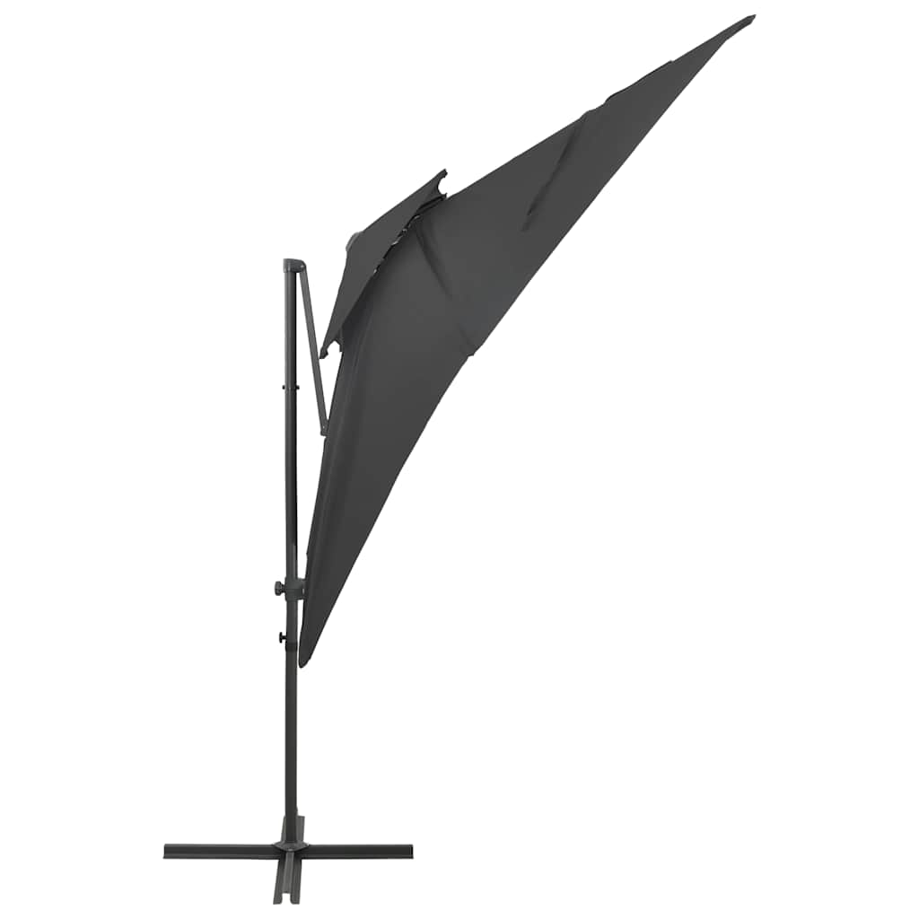 Ombrellone a Sbalzo con Doppia Copertura 250x250 cm Antracite