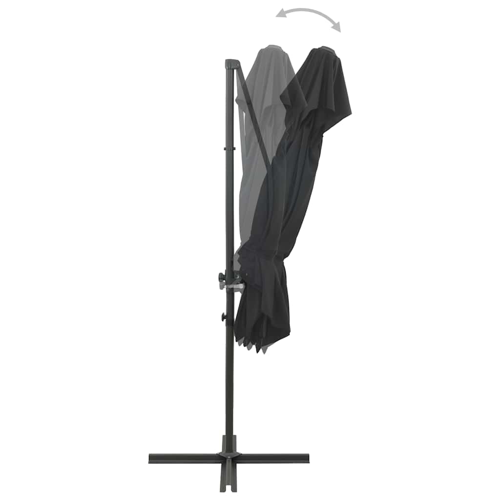 Ombrellone a Sbalzo con Doppia Copertura 250x250 cm Antracite