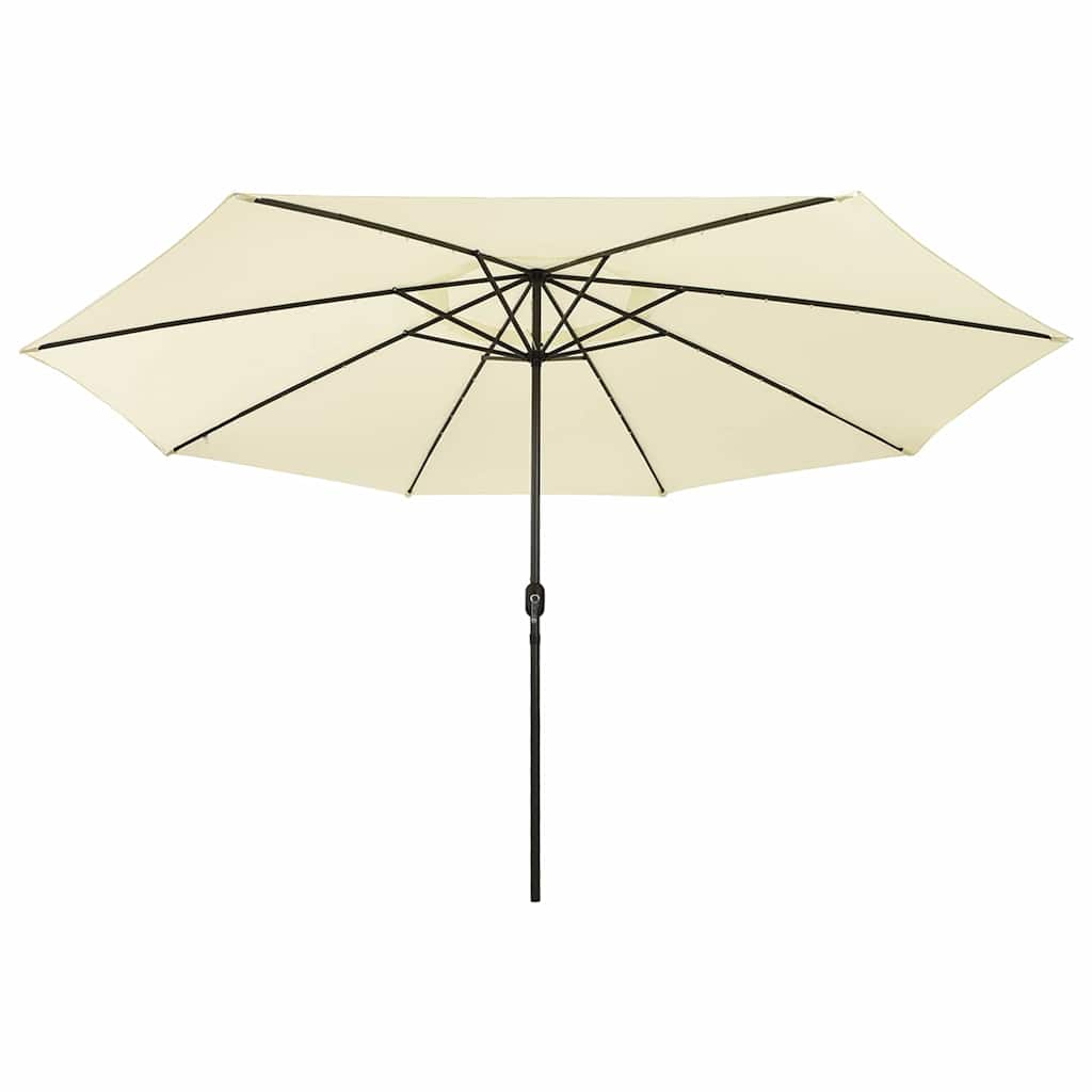 Ombrellone da Giardino con Luci LED 400 cm Sabbia