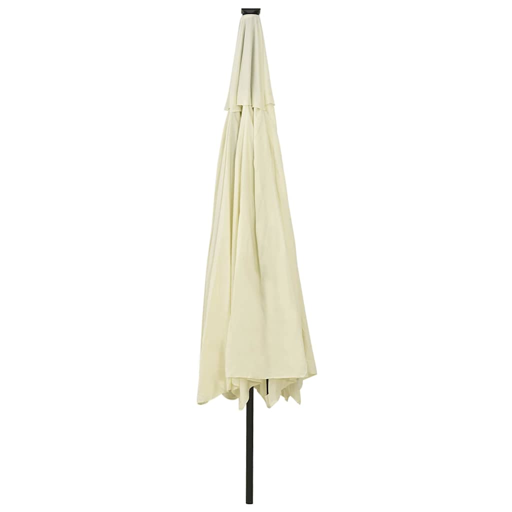 Ombrellone da Giardino con Luci LED 400 cm Sabbia