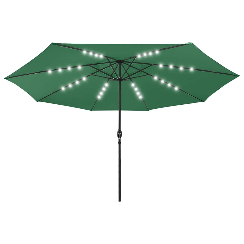Ombrellone da Giardino con Luci LED 400 cm Verde