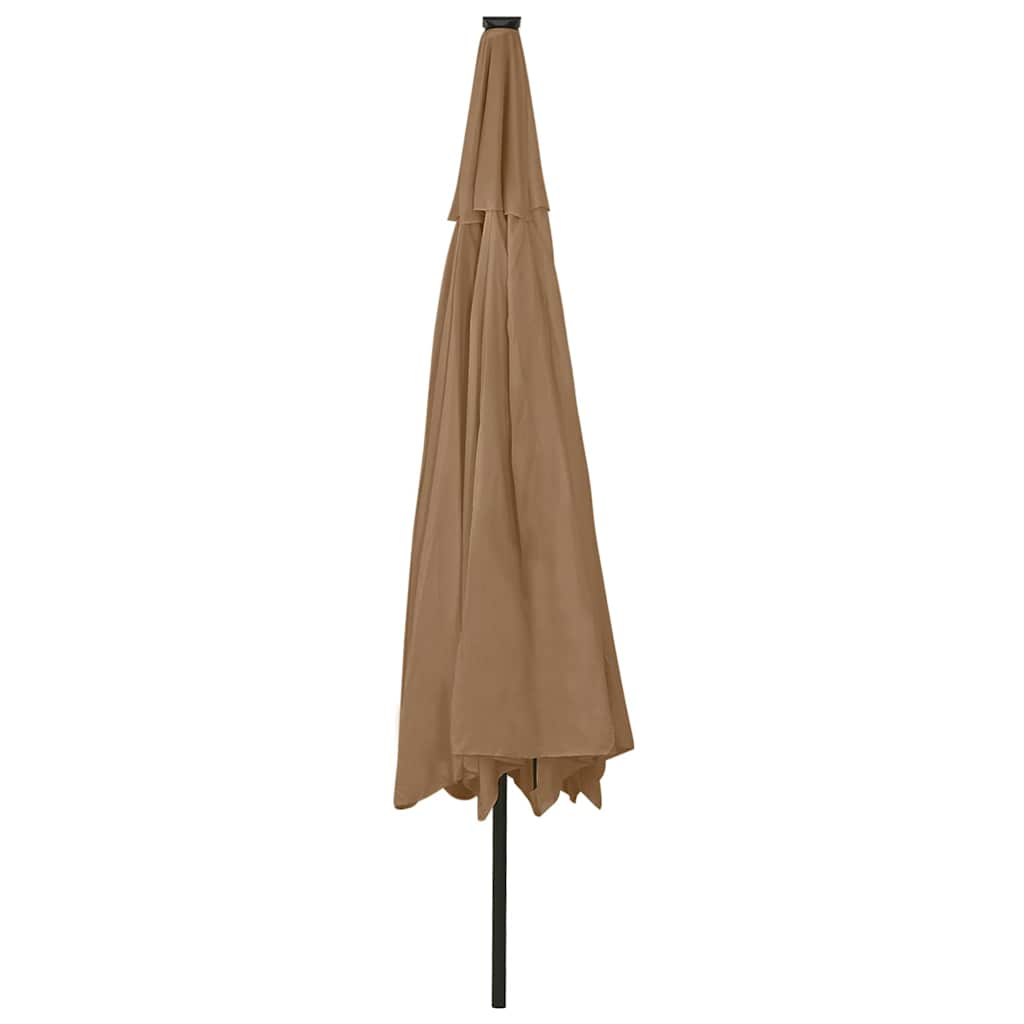 Ombrellone da Giardino con Luci LED 400 cm Tortora