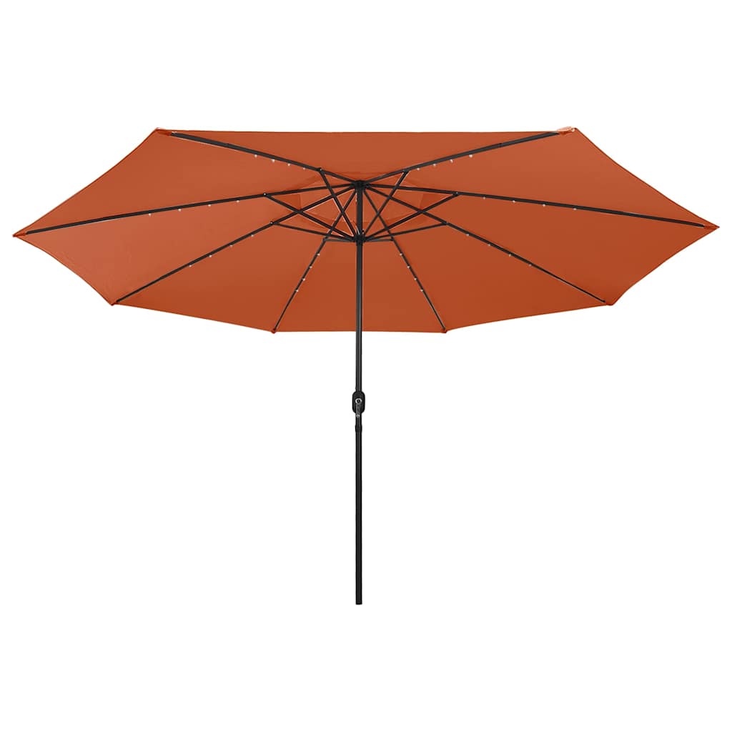Ombrellone da Giardino con Luci LED 400 cm Terracotta