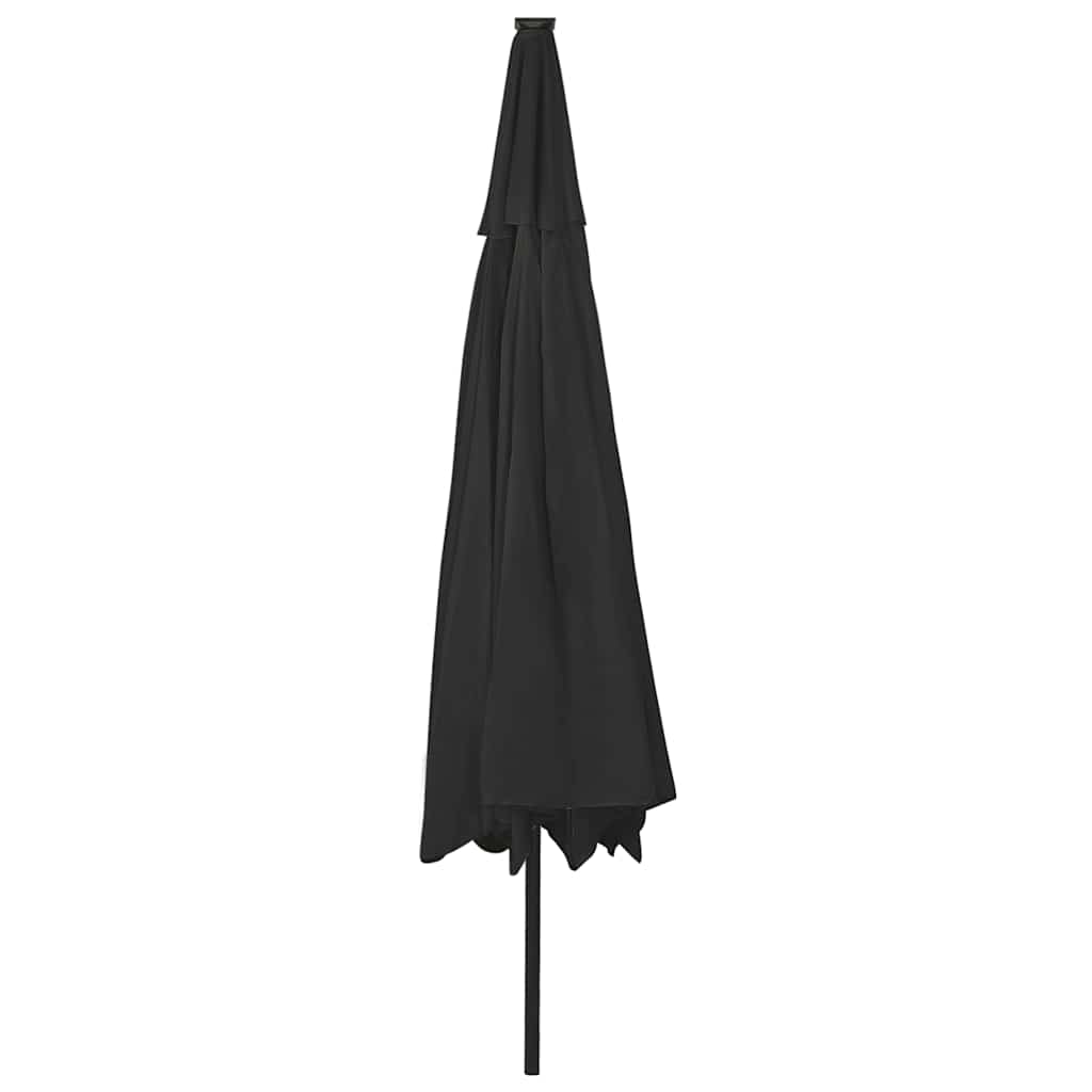 Ombrellone da Giardino con Luci LED 400 cm Nero