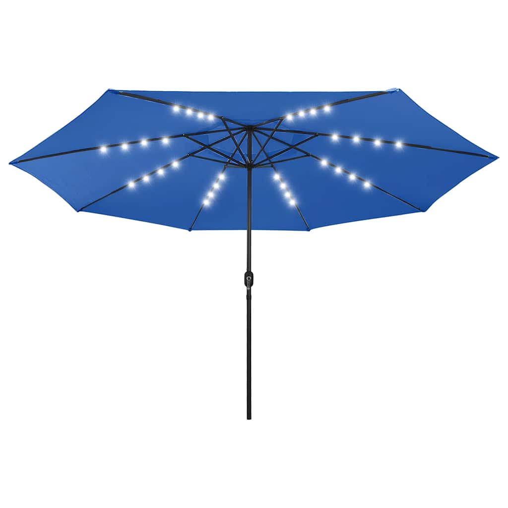 Ombrellone da Giardino con Luci LED 400 cm Azzurro
