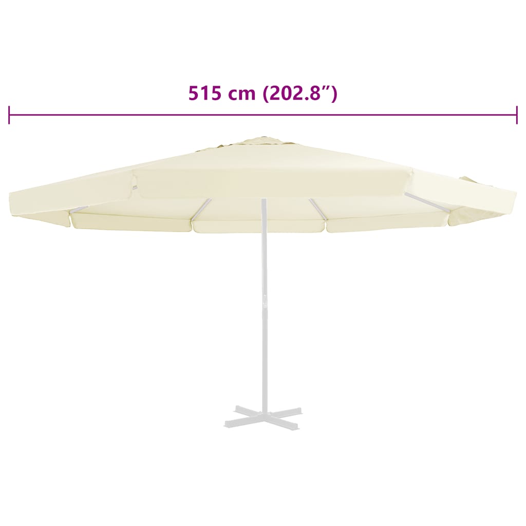 Telo di Ricambio per Tenda da Sole Sabbia 515 cm