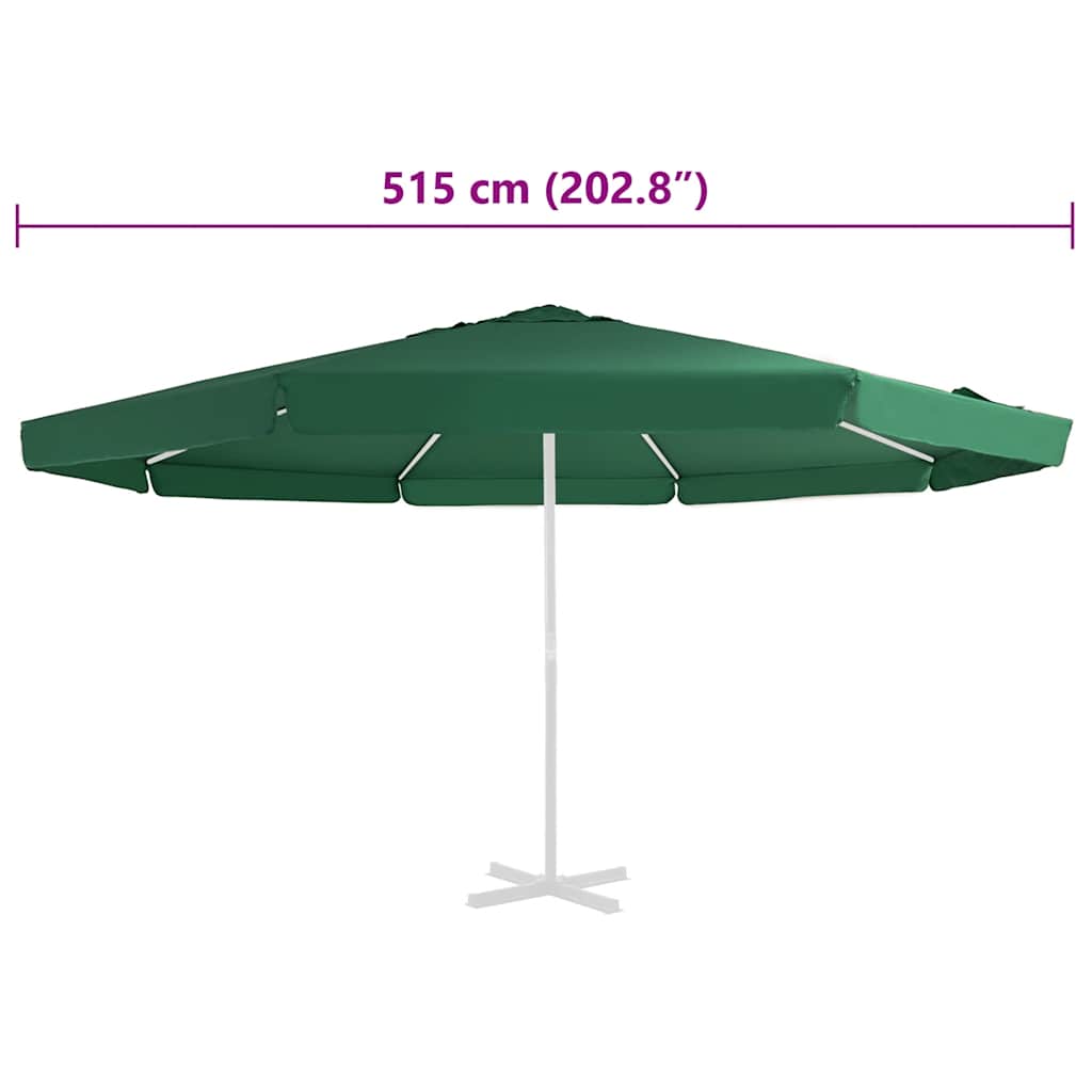 Telo di Ricambio per Tenda da Sole Verde 515 cm
