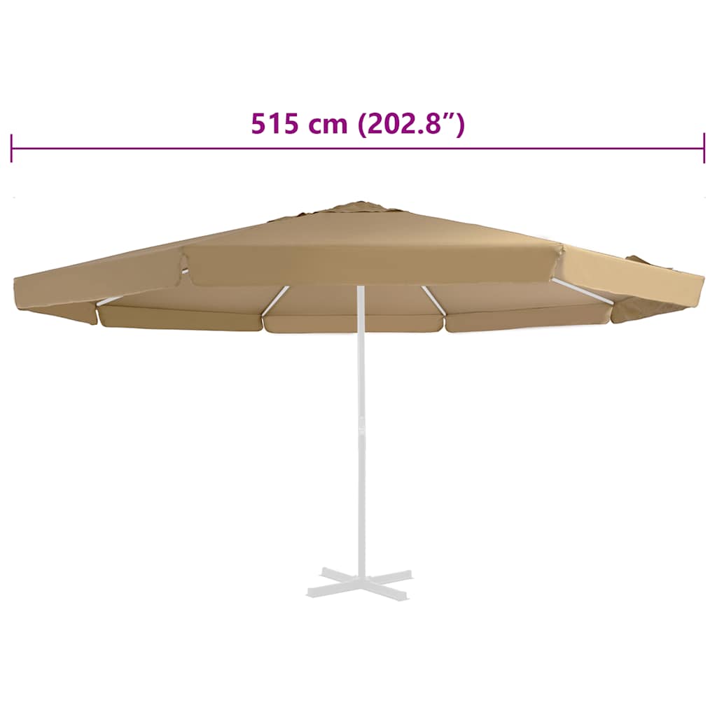 Telo di Ricambio per Tenda da Sole Tortora 515 cm