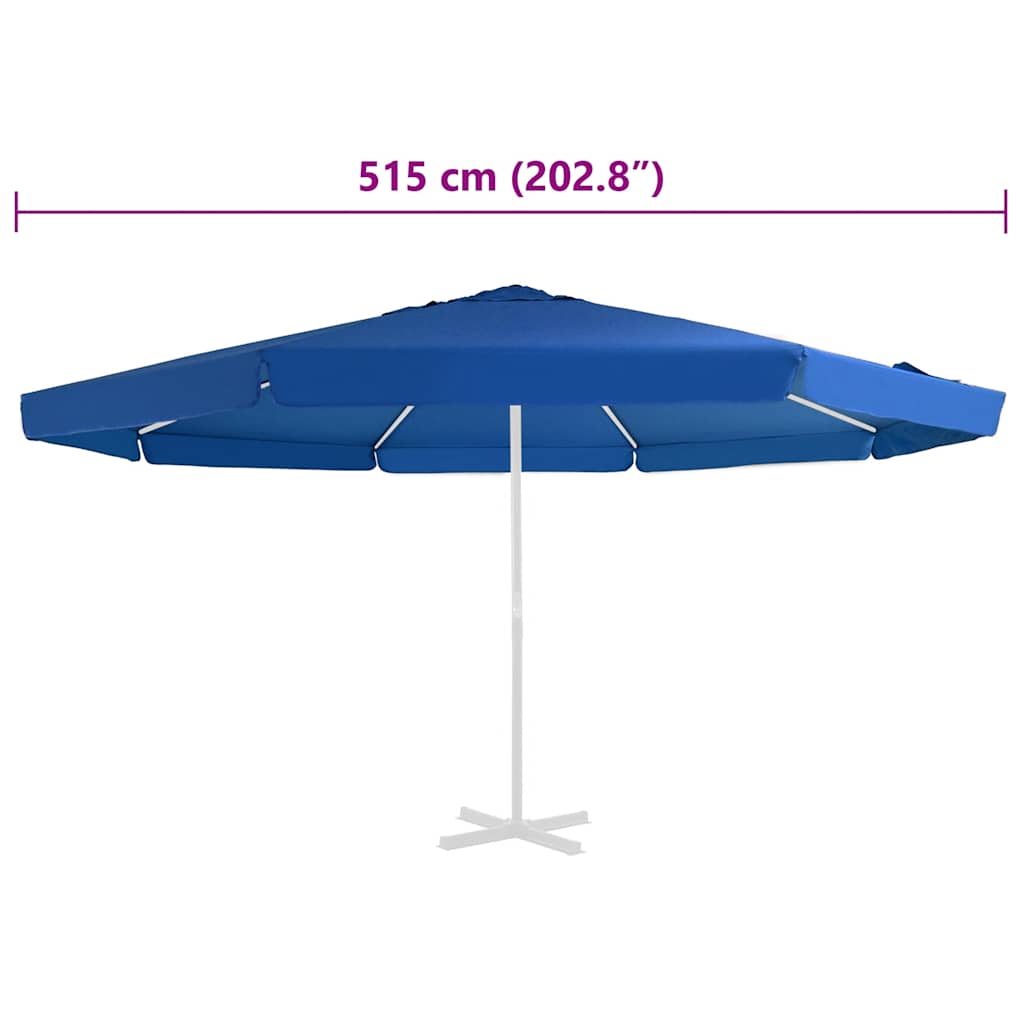 Telo di Ricambio per Ombrellone Azzurro 300 cm