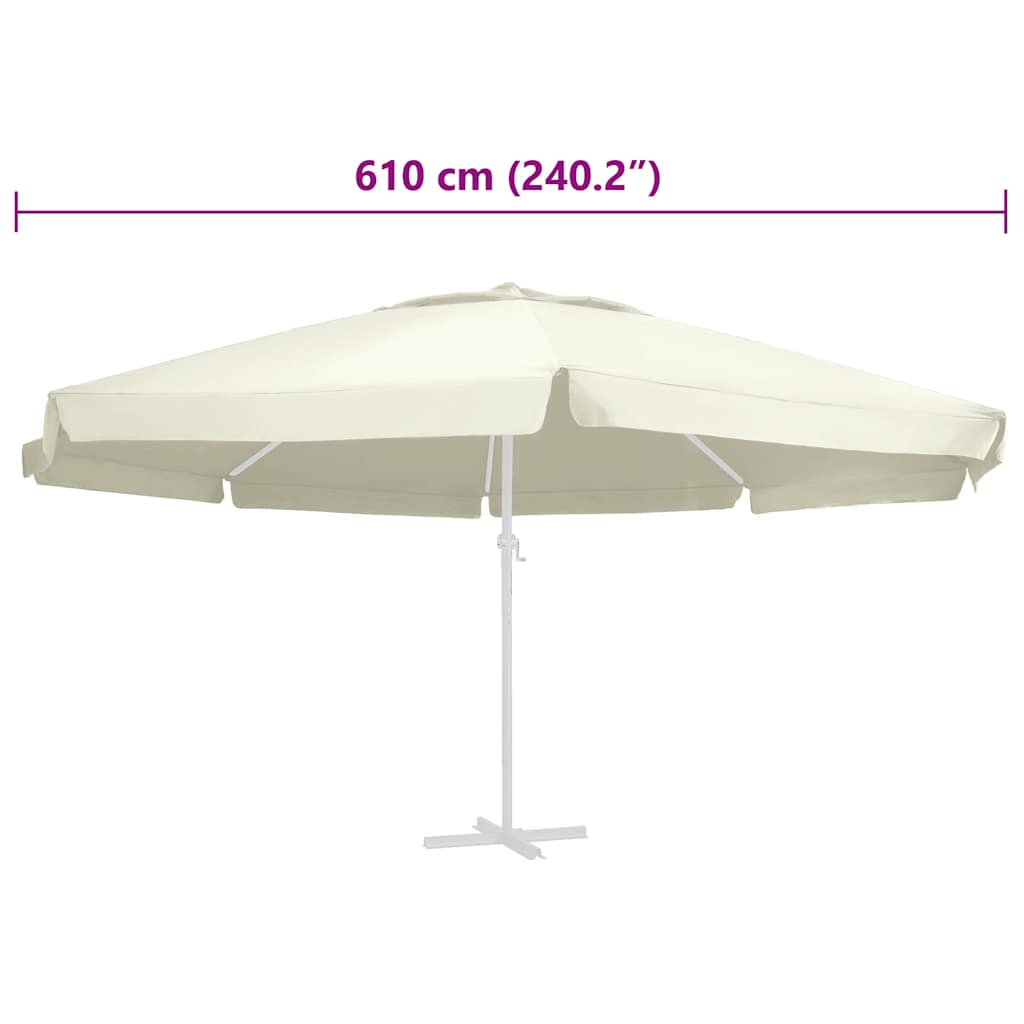Telo di Ricambio per Ombrellone Sabbia 610 cm