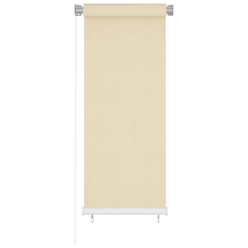 Tenda a Rullo per Esterni color crema 65(L)x140(A) cm HDPE