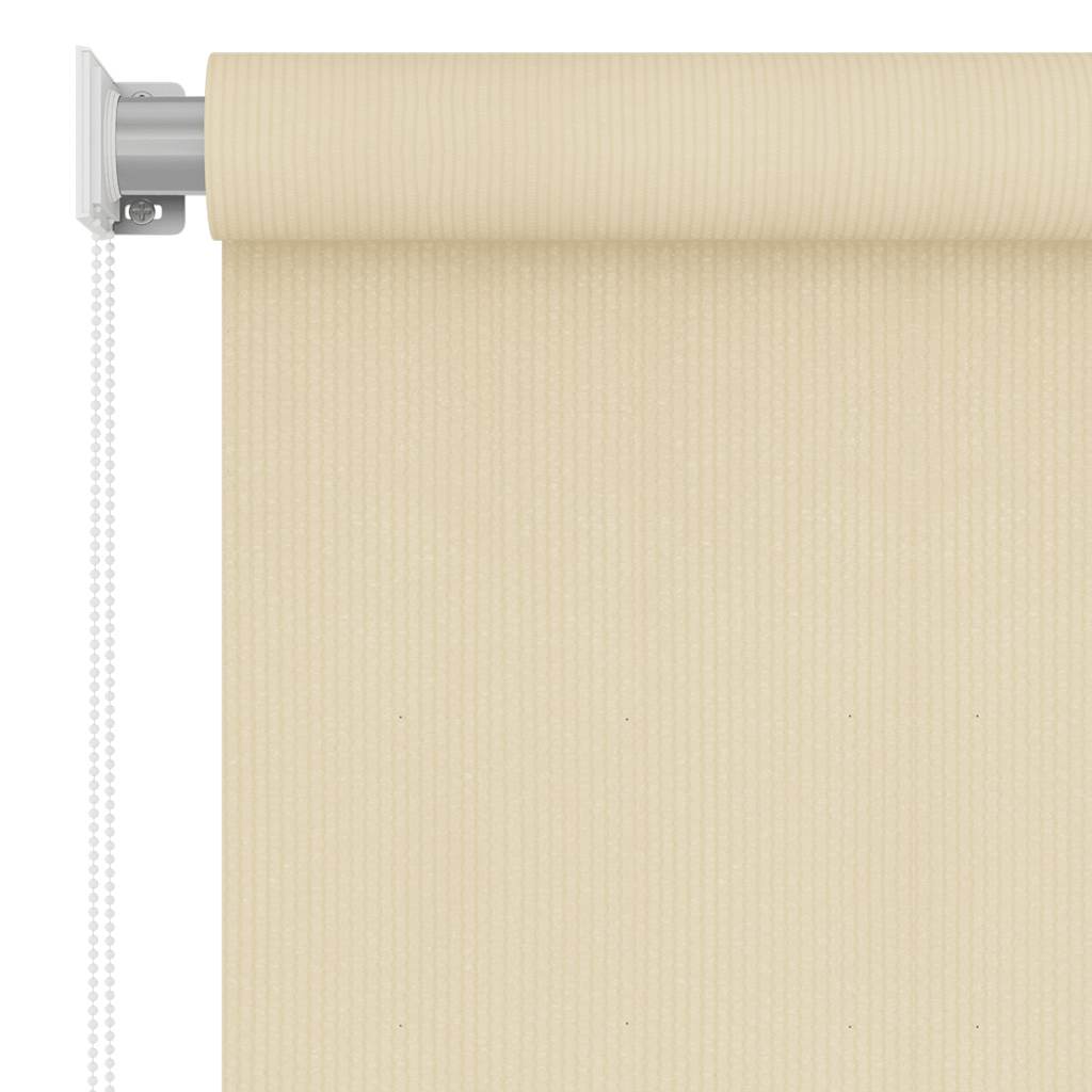 Tenda a Rullo per Esterni color crema 65(L)x140(A) cm HDPE