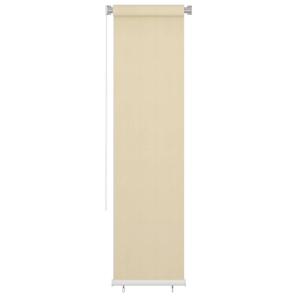 Tenda a Rullo per Esterni color crema 65(L)x230(A) cm HDPE