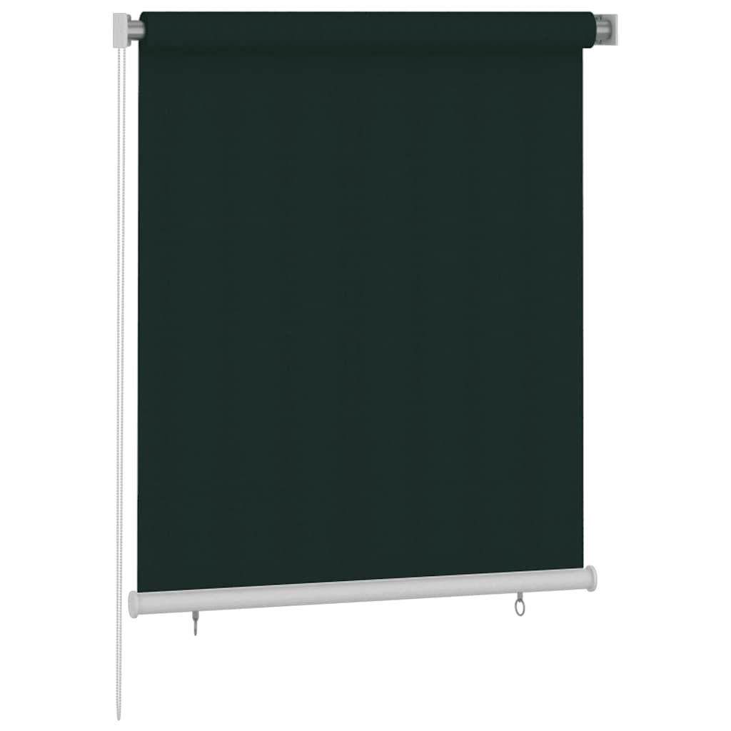 Tenda a Rullo per Esterni 125(L)x140(A) cm Verde scuro HDPE