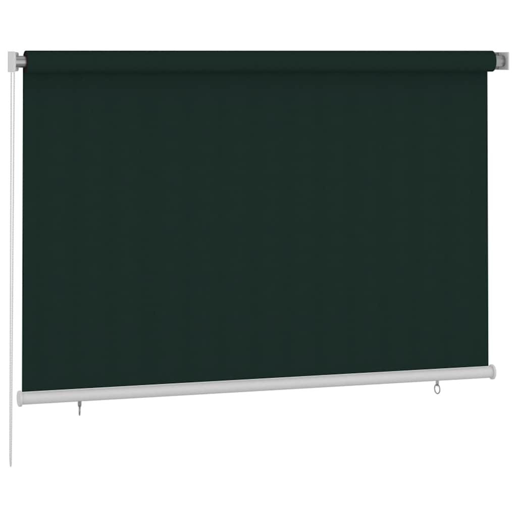 Tenda a Rullo per Esterni 225(L)x140(A) cm Verde scuro HDPE