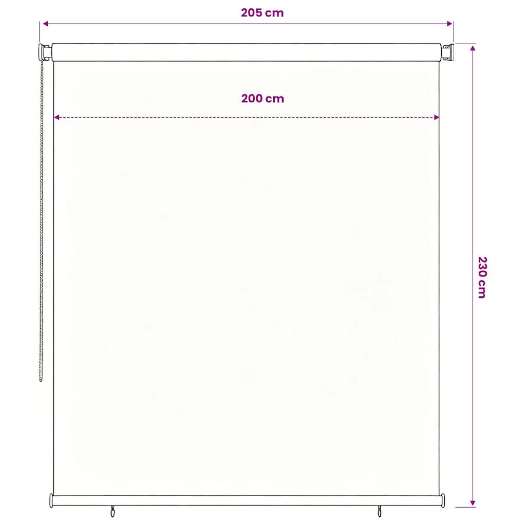 Tenda a Rullo per Esterni 205(L)x230(A) cm Verde scuro HDPE