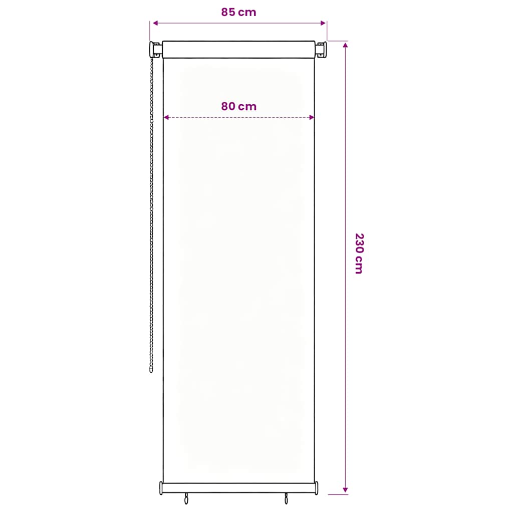 Tenda a Rullo per Esterni 85(L)x230(A) cm Blu HDPE