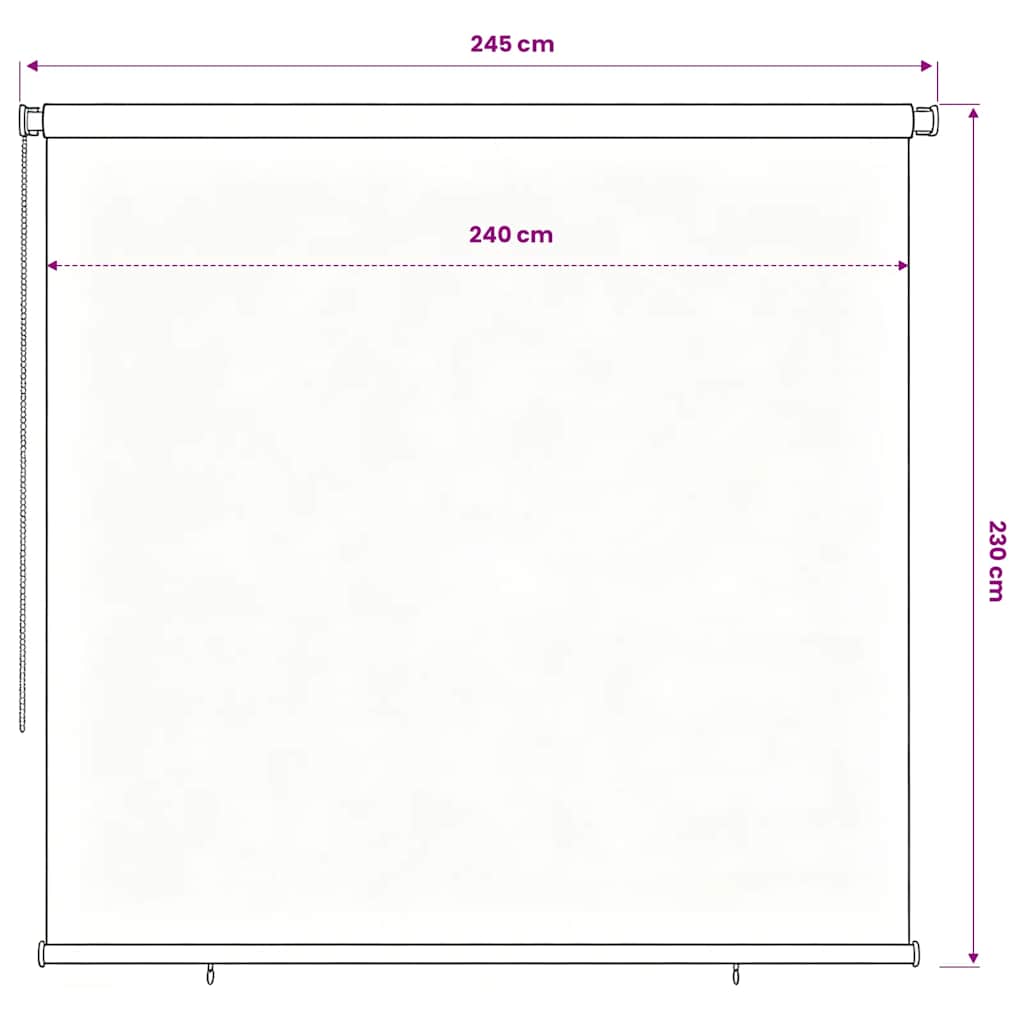 Tenda a Rullo per Esterni 185(L)x230(A) cm Blu HDPE