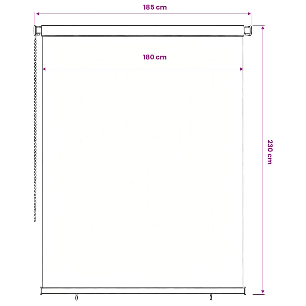 Tenda a Rullo per Esterni 205(L)x230(A) cm Blu HDPE