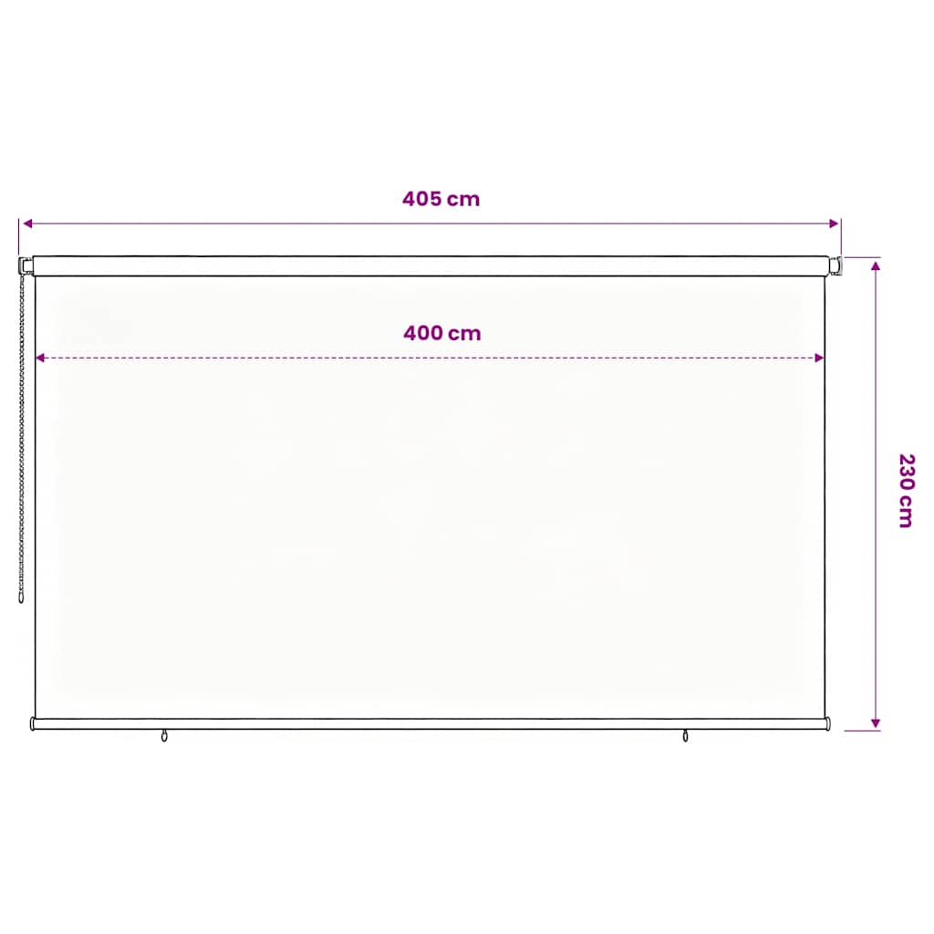 Tenda a Rullo per Esterni 405(L)x230(A) cm Blu HDPE