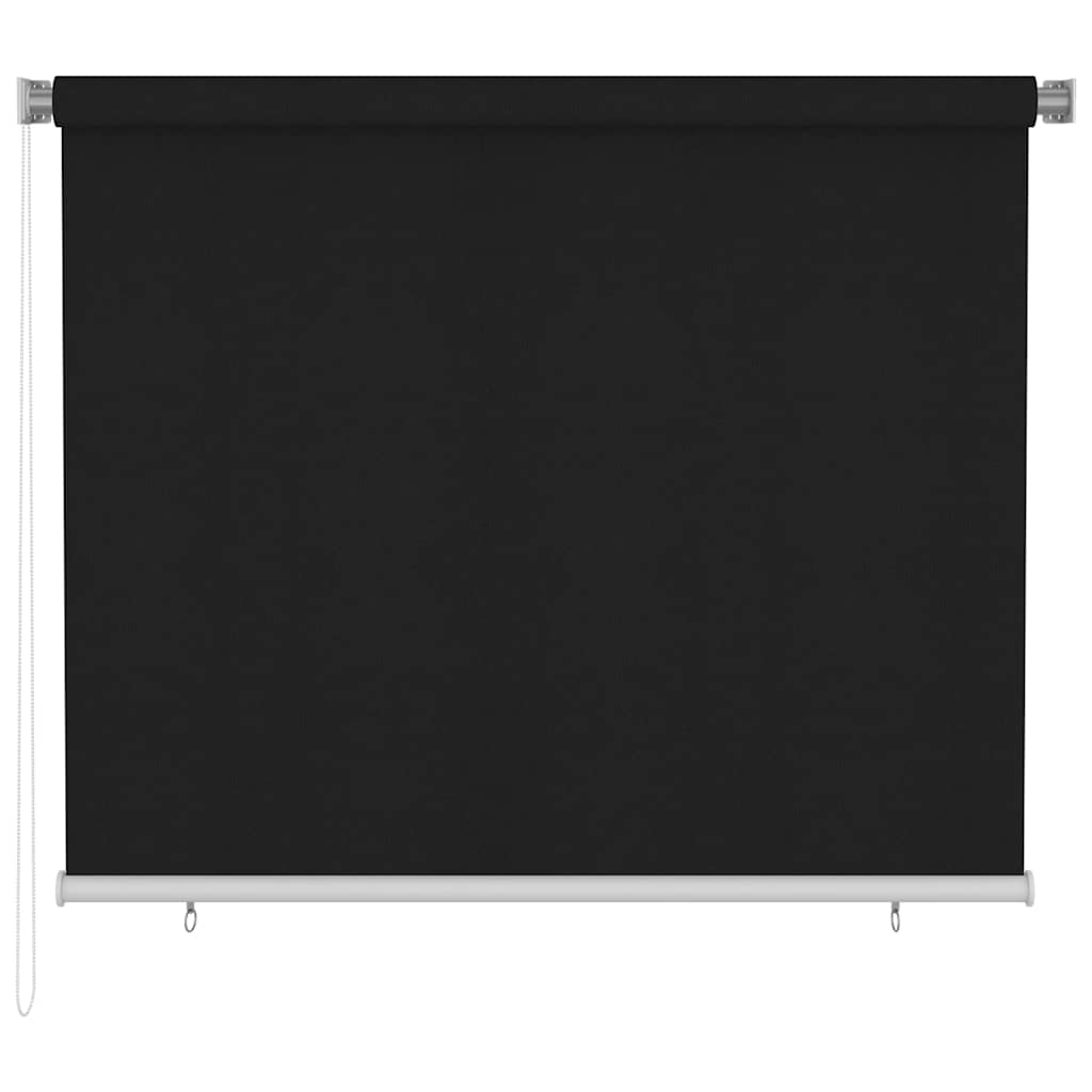 Tenda a Rullo per Esterni 185(L)x140(A) cm Nera