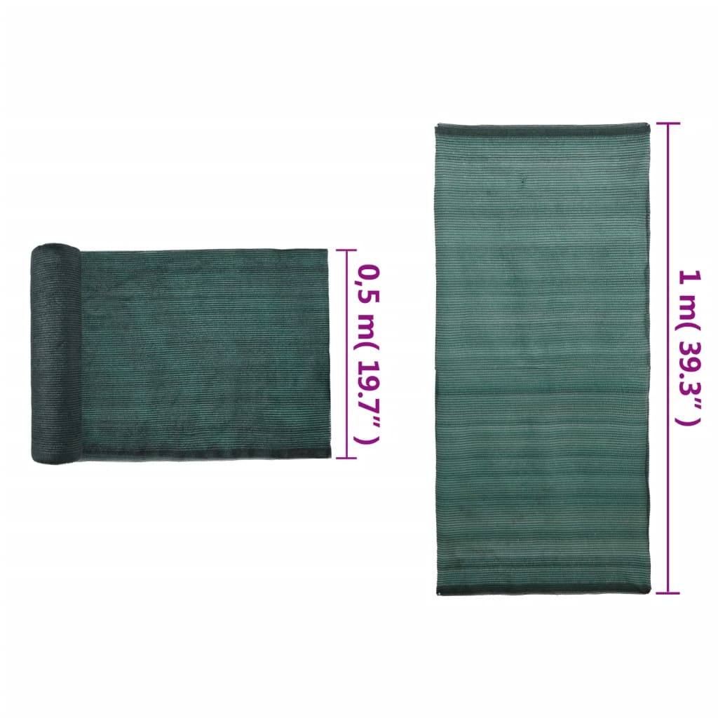 Rete per Privacy in HDPE 1x10 m Verde 150 g/m²