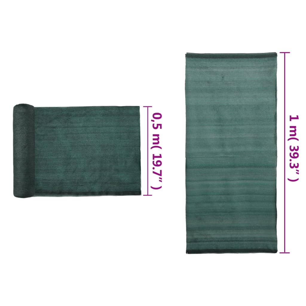 Rete per Privacy in HDPE 1x25 m Verde 150 g/m²