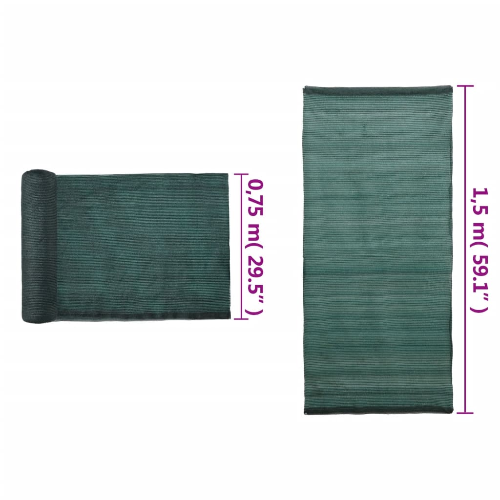 Rete per Privacy in HDPE 1,5x25 m Verde 150 g/m²