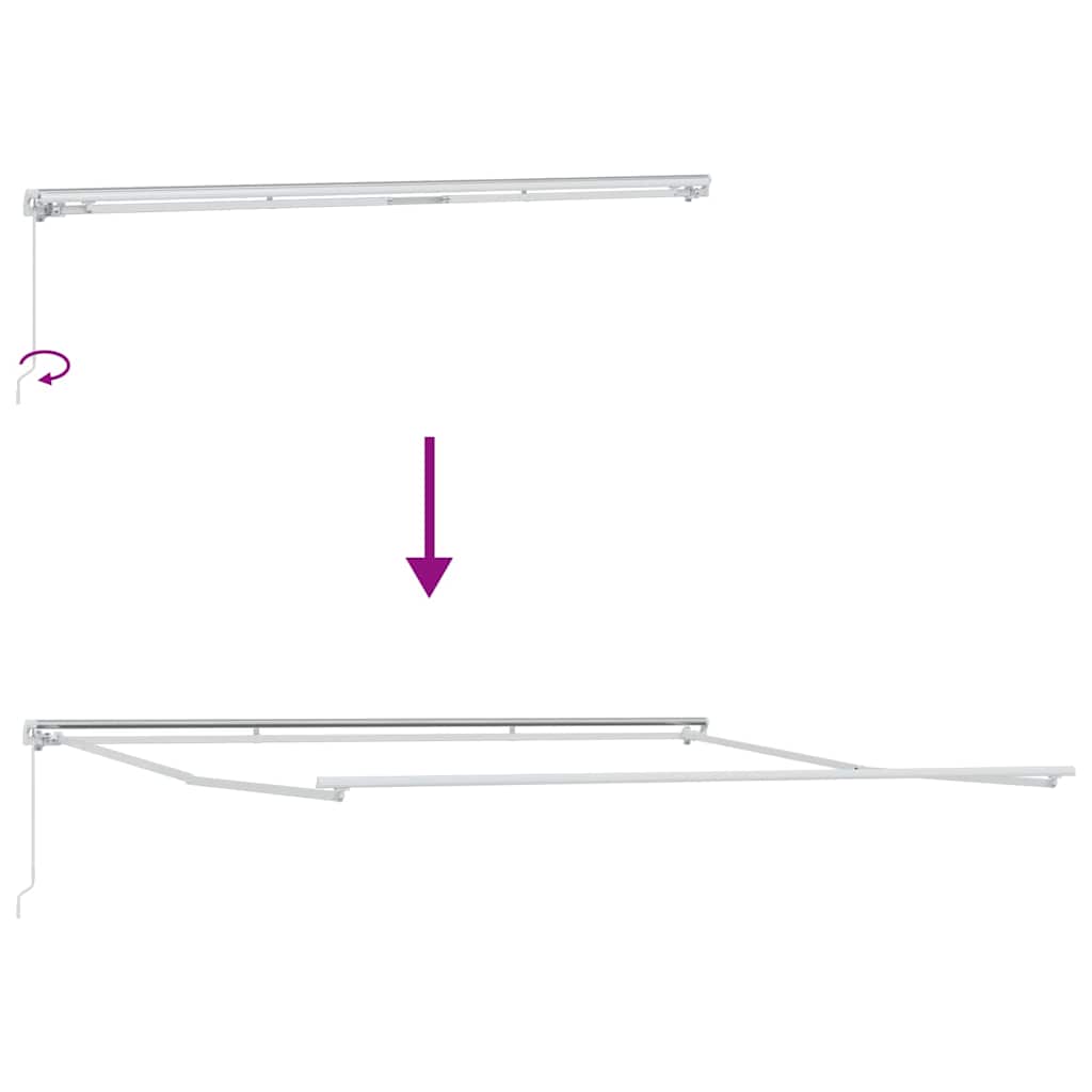 Struttura della tenda Bianco 450 × 350 cm Alluminio