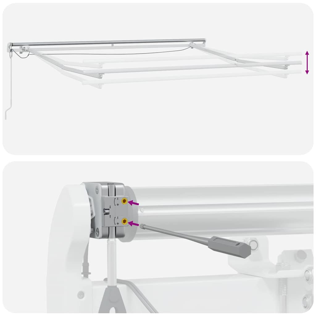 Struttura della tenda Bianco 350 x 250 cm Alluminio