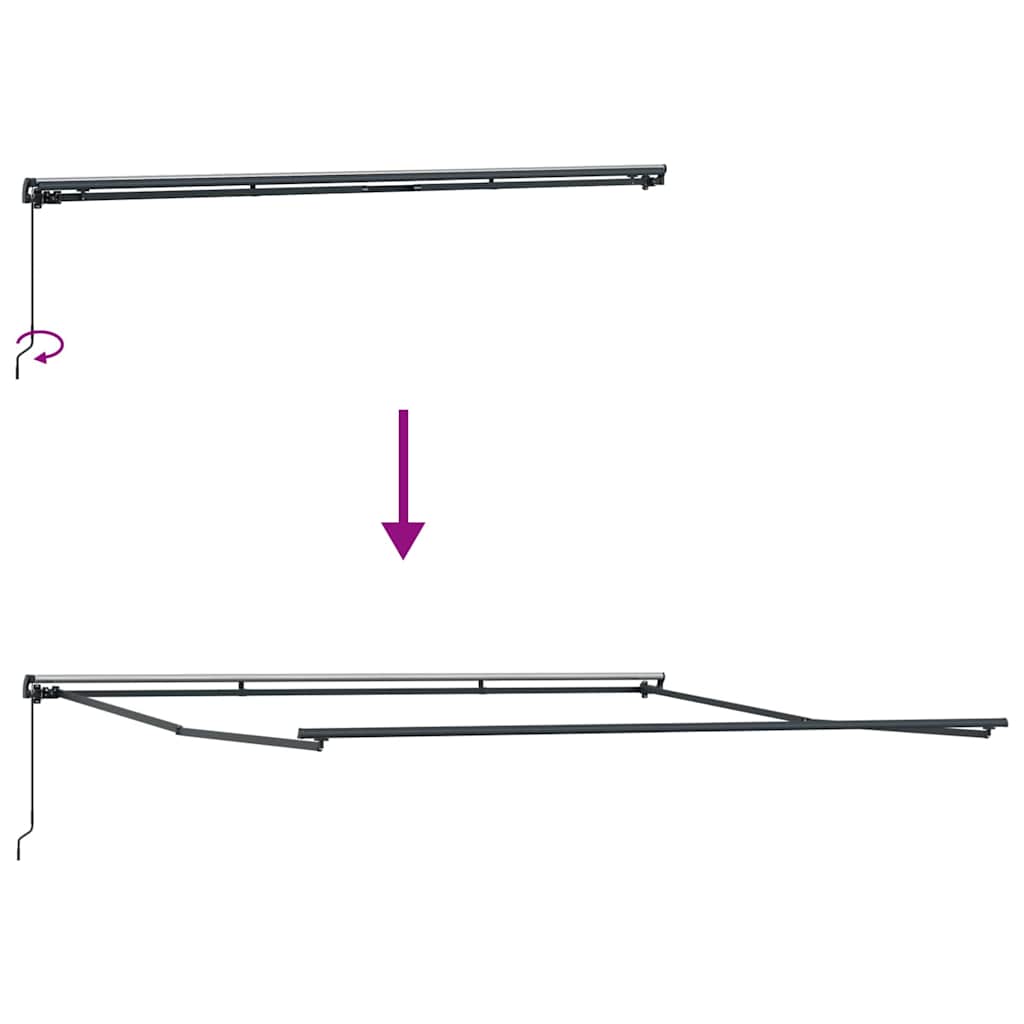 Struttura della tenda Antracite 400 × 350 cm Alluminio