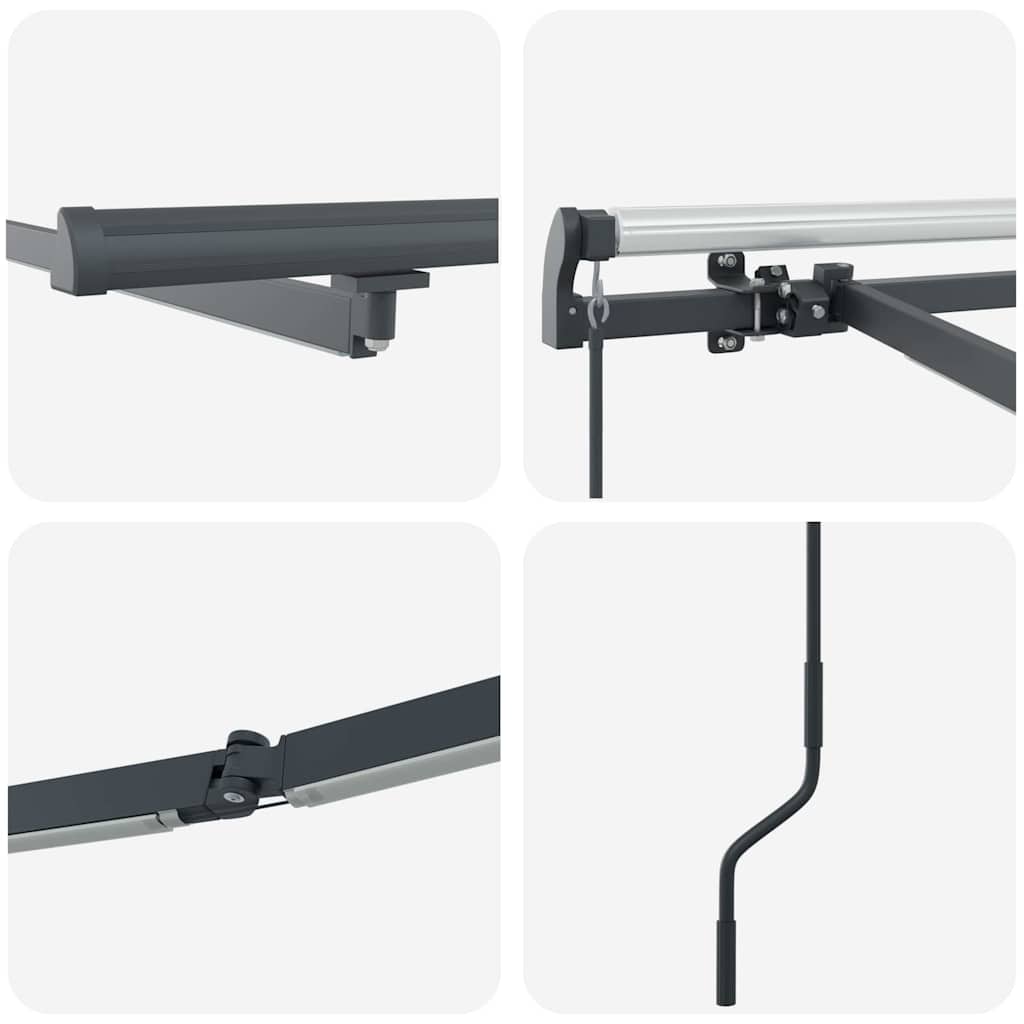 Struttura della tenda Antracite 500 × 350 cm Alluminio