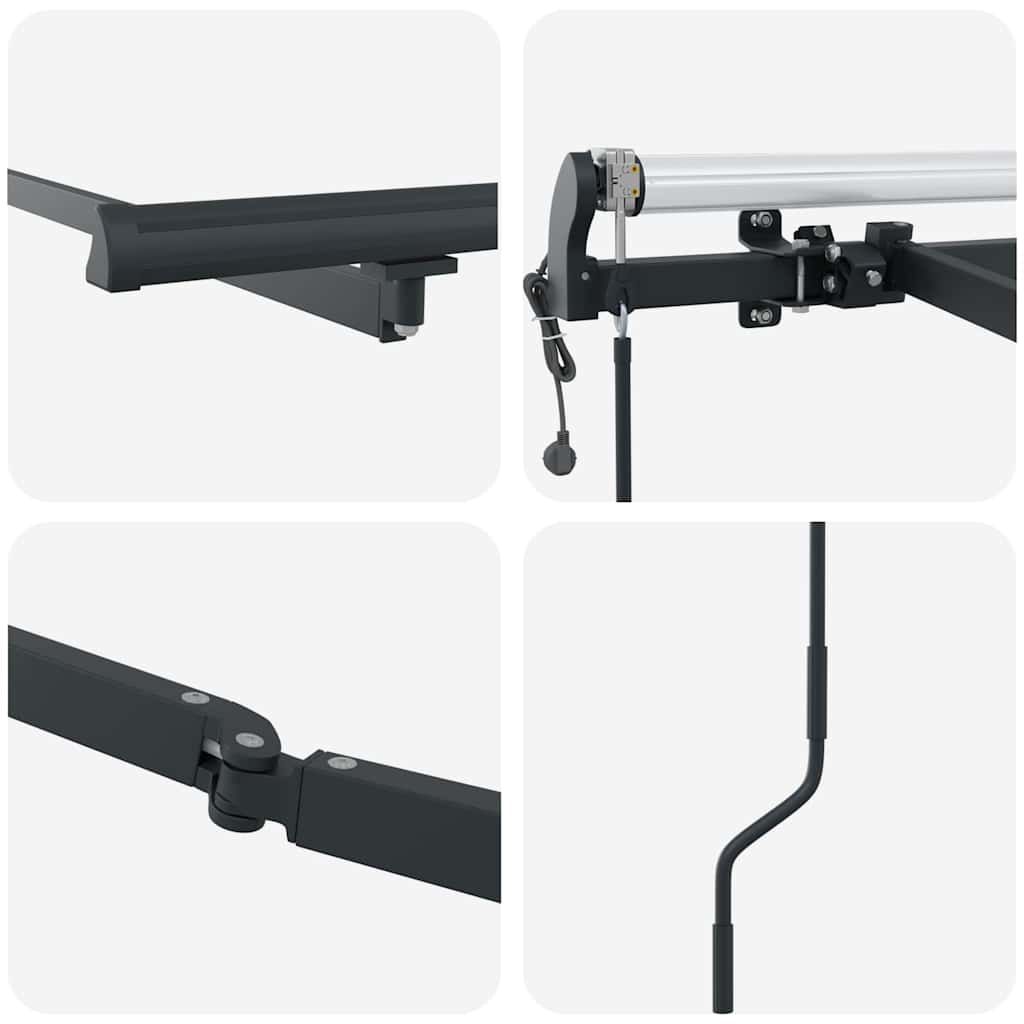 Struttura della tenda Antracite 400 × 300 cm Alluminio