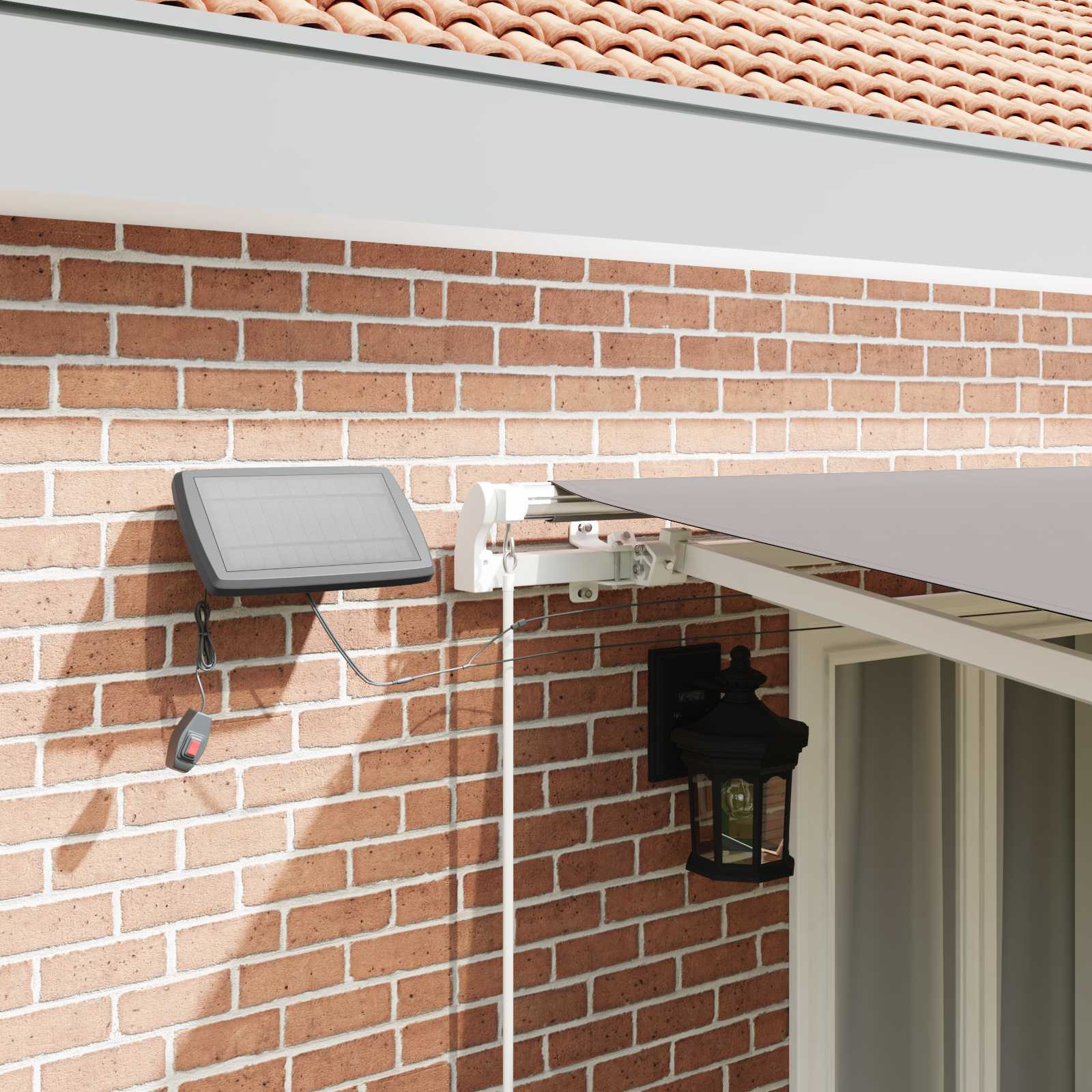 Telaio tenda da sole elettrico con LED e sensore 4 x 3,5 m