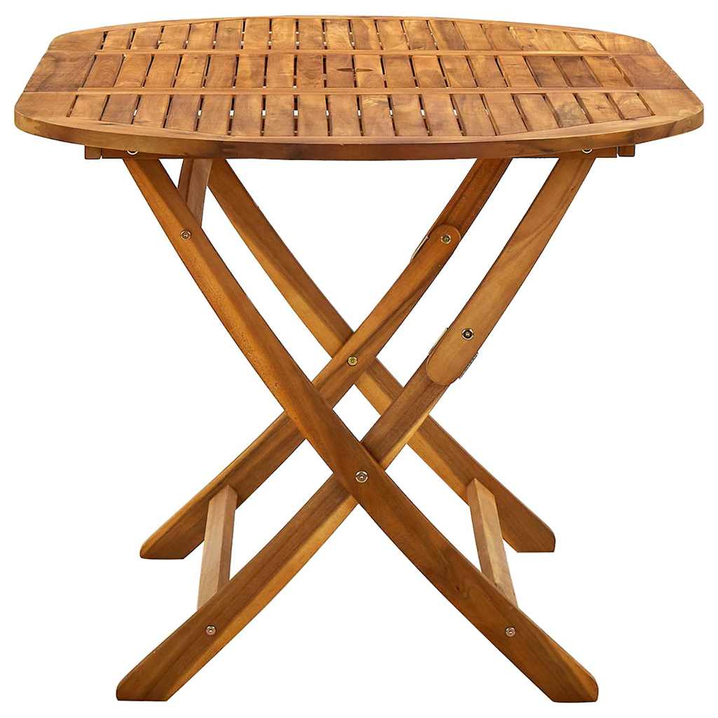 Tavolo da Giardino Pieghevole 160x85x75 cm Massello di Acacia