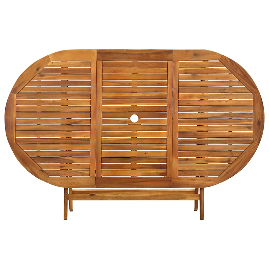 Tavolo da Giardino Pieghevole 160x85x75 cm Massello di Acacia