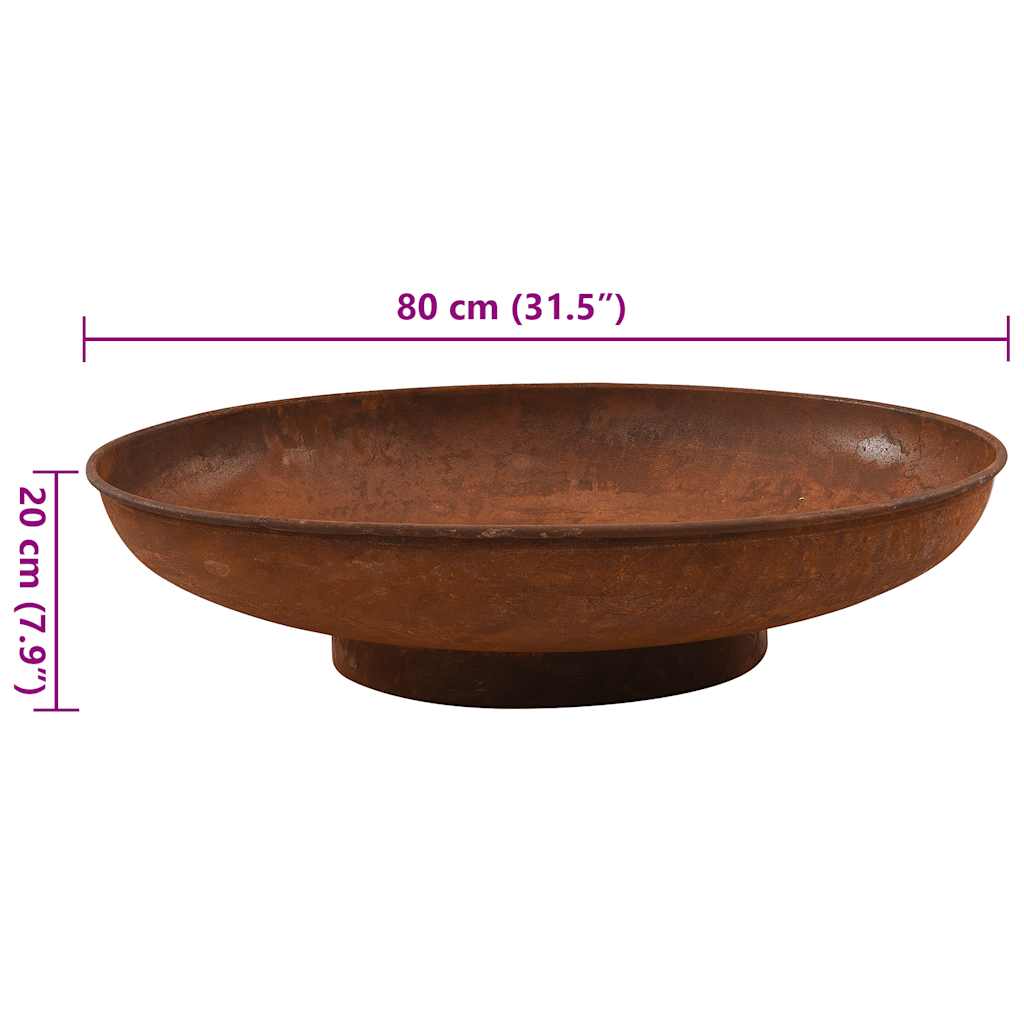 Braciere 80 cm in Acciaio