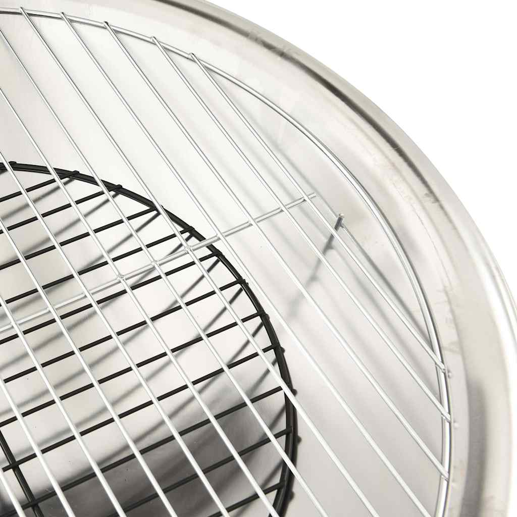 Braciere e Barbecue 2in1 e Attizzatoio 56x56x49 cm Acciaio Inox
